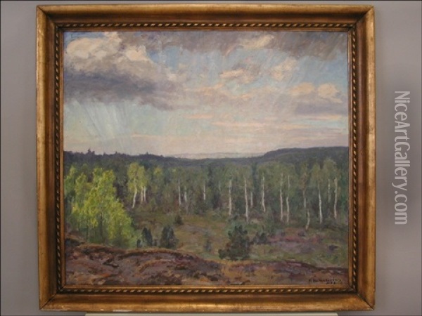 Nakyma Metsan Ylitse Oil Painting - Gottfried Kallstenius