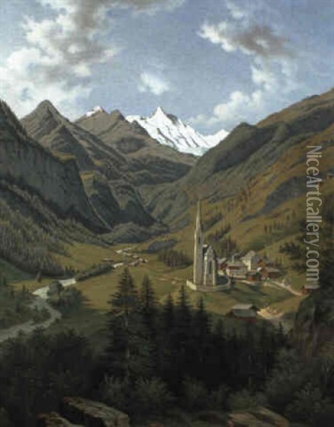 Heiligenblut Oil Painting - Hubert Sattler