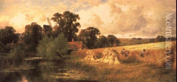 Streatly, Berkshire Oil Painting - Henry H. Parker