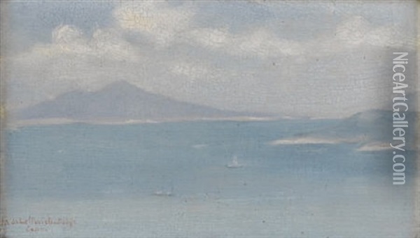 Vesuve From Salto Tiberio, Capri - Midday Oil Painting - William de Leftwich Dodge