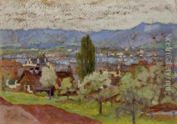 Blick Vom Adlisberg Oil Painting - Sigismund Righini