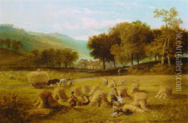 The Harvester's Rest Oil Painting - Joseph Adam