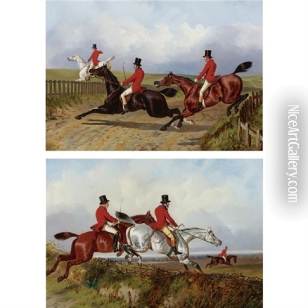 Clearing The Bank (+ Crossing The Road; 2 Works) Oil Painting - John Dalby