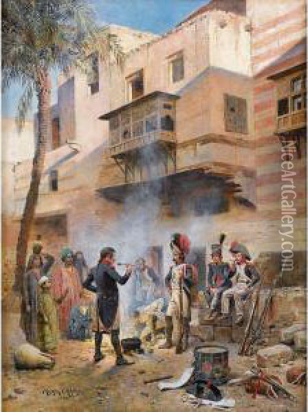 Cantonnement De Soldats De Bonaparte En Egypte Oil Painting - Maurice Henri Orange
