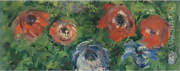 Anemones Oil Painting - Claude Oscar Monet