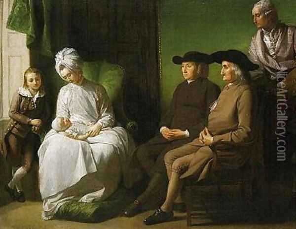 The Artist's Family Oil Painting - Benjamin West