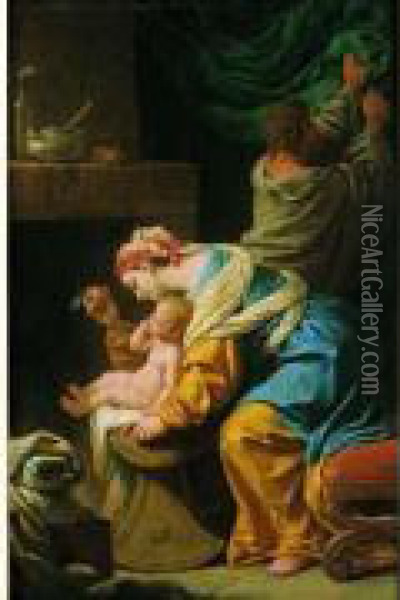 La Sainte Famille Oil Painting - Louis Lagrenee