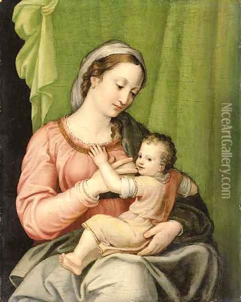 The Madonna and Child Oil Painting - Sebastiano Filippi (Bastianino)