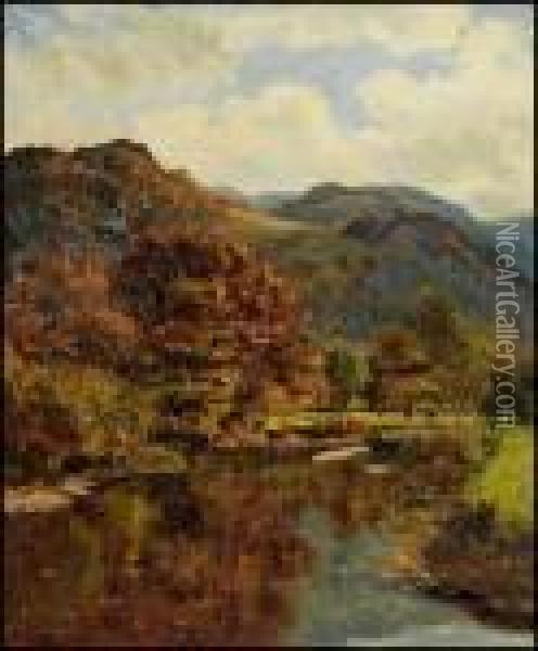 Mountain Landscape Oil Painting - A. Lee Rogers