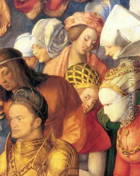 The Adoration of the Trinity (detail 4) Oil Painting - Albrecht Durer
