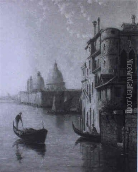 Santa Maria Della Salute In Venedig Oil Painting - William Raymond Dommersen