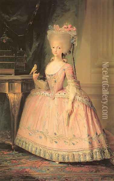 Carlota Joquina, Infanta of Spain and Queen of Portugal Oil Painting - Mariano Salvador Maella