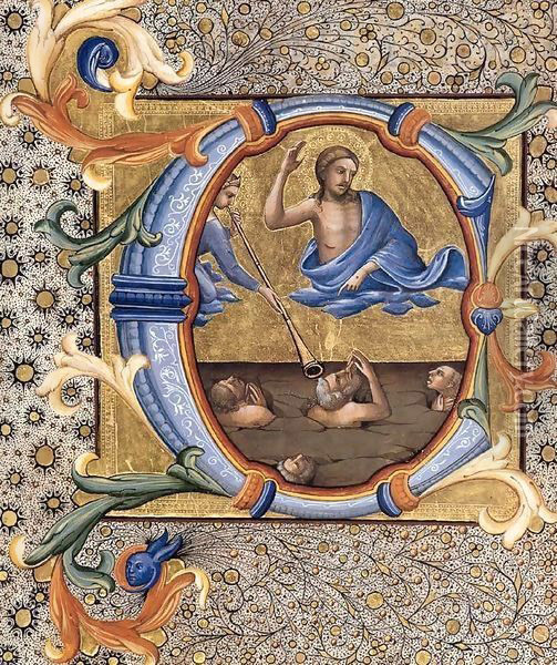 Antiphonary (Cod. Cor. 7, folio 124v) Oil Painting - Lorenzo Monaco