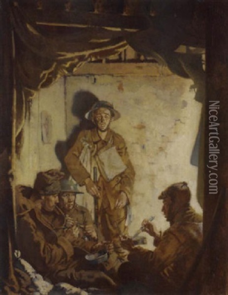 Soldiers Resting At The Front Oil Painting - Sir William Orpen