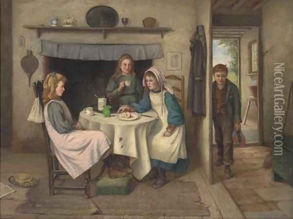 The tea party Oil Painting - Reuben Hunt