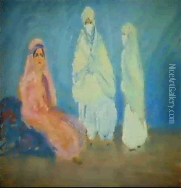 Drei Beduinenfrauen Oil Painting - Ernst Traugott Schiess