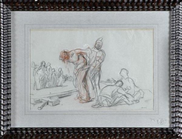 Christ Stripped Of His Robes Oil Painting - Jean-Louis Forain