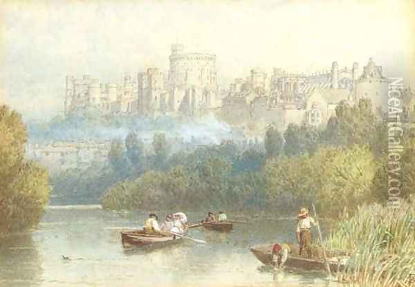 Windsor Castle Oil Painting - Myles Birket Foster