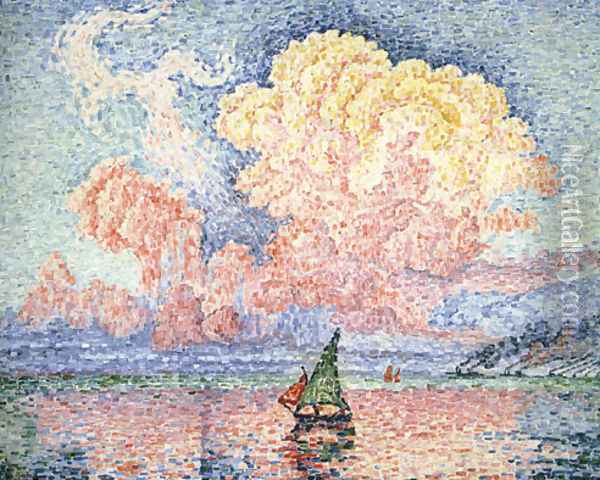 The Pink Cloud, Antibes Oil Painting - Paul Signac