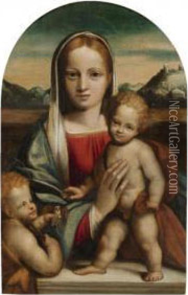 The Madonna And Child With The Infant Saint John The Baptist Oil Painting - Garofalo