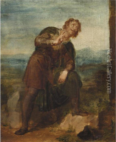 Portrait Of Charles Couzens; The Orator; A Conversation; Combat Oil Painting - George Frederick Watts