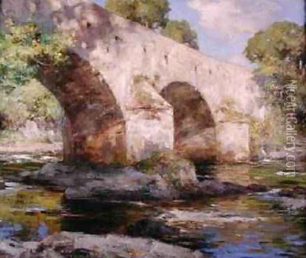 Bridge of Dee Galloway Summer Oil Painting - William Stewart MacGeorge