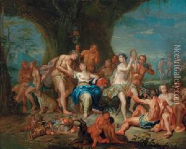 Bacchus Und Ariadne Auf Naxos Oil Painting - Franz Christoph Janneck