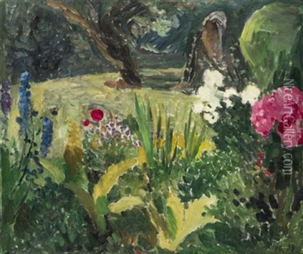 In The Garden Oil Painting - Jakub Obrovsky