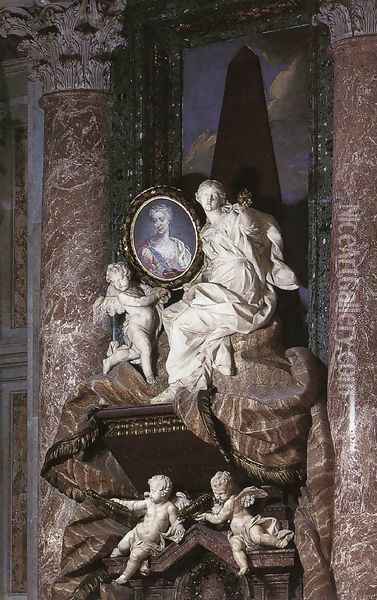 Tomb of Maria Clementina Sobieski Oil Painting - Pietro Bracci