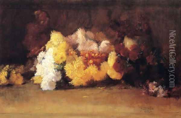 Chrysanthemums Oil Painting - Guy Rose