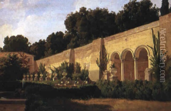 Villa Borghese Oil Painting - Gustaf Wilhelm Palm