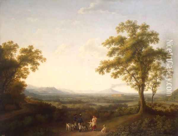 View of Caserta Oil Painting - Jacob Philipp Hackert
