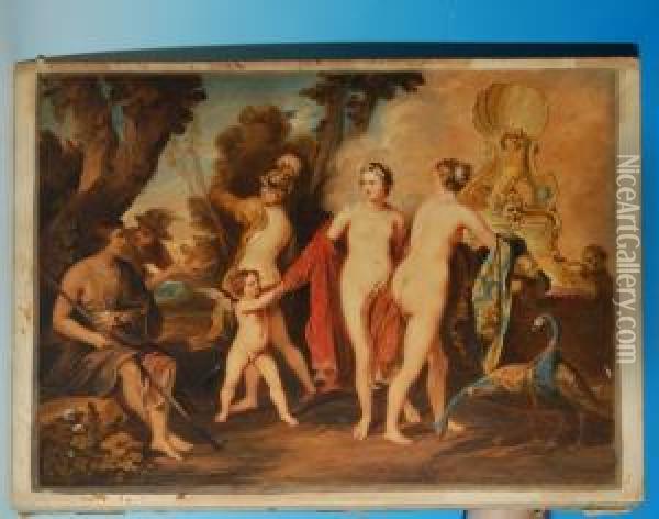 Interno Del Tempio Di Nettuno A Paestum Oil Painting - Antonio Senape