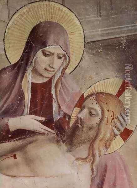 Burial of Christ, detail Oil Painting - Angelico Fra