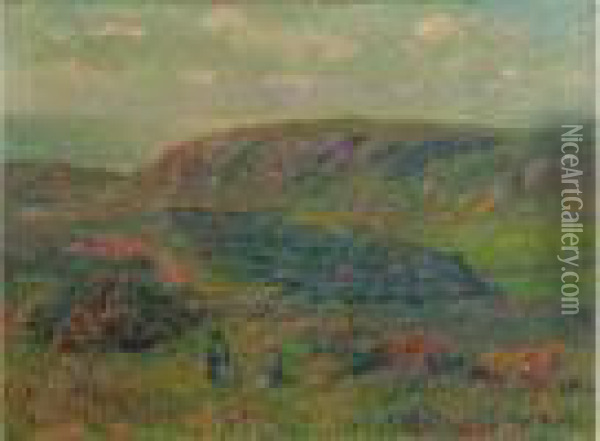 Une Lande Oil Painting - Henri Moret