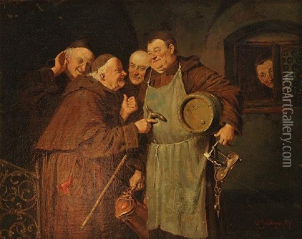 Klostergeheimnis Oil Painting - Eduard von Gruetzner