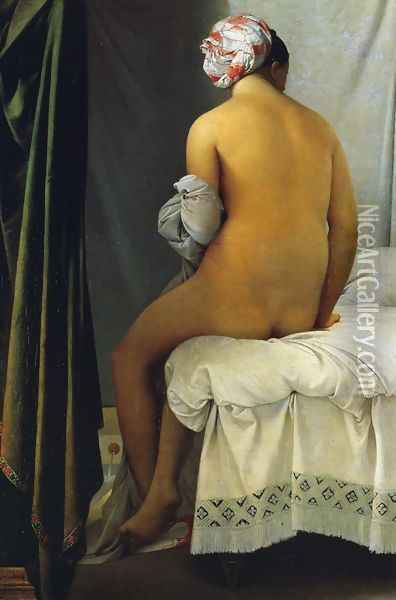 La Grande Baigneuse Oil Painting - Jean Auguste Dominique Ingres