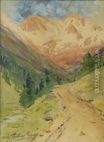 Arapahoe Peak In Autumn. Oil Painting - Charles Partridge Adams