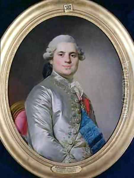 Portrait of Louis of France 1755-1824 Count of Provence future King Louis XVIII Oil Painting - Joseph Siffrein Duplessis