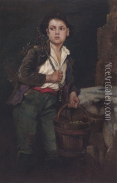Der Olivenverkaufer Oil Painting - Hans Knoechl