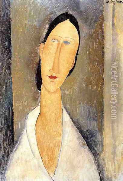 Hanka Zborowska Oil Painting - Amedeo Modigliani