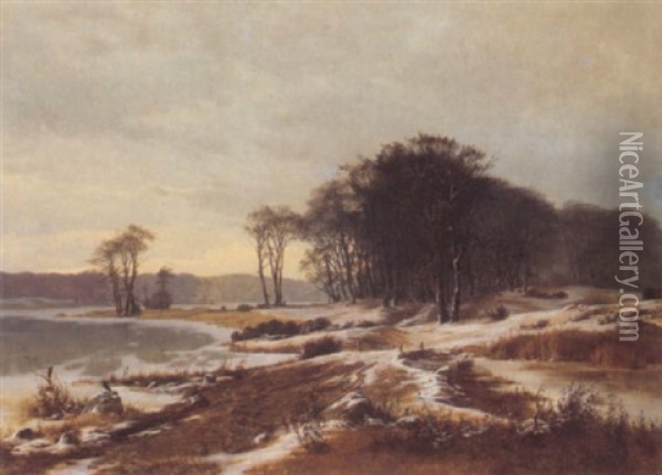 View Of Bistrup Oil Painting - Frederik Niels Martin Rohde