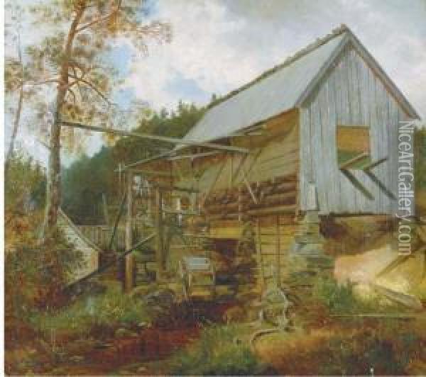The Mill Oil Painting - Frank Henry Shapleigh