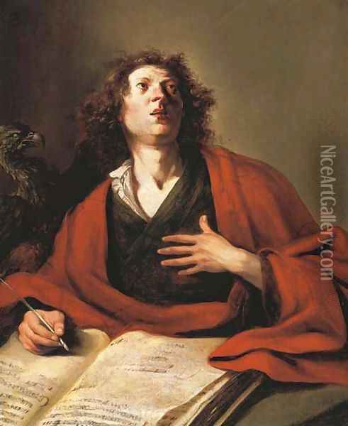 Saint John the Evangelist Oil Painting - Bartholomeus Breenbergh