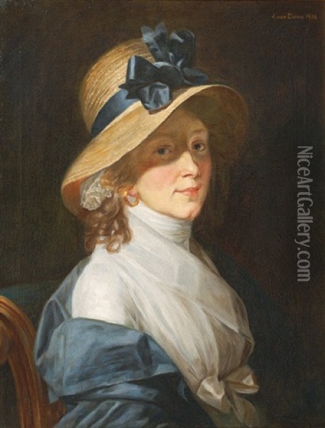 Bildnis Frau Senator Elisabeth Hudtwalcker, Geb. Moller Oil Painting - Julius Von Ehren