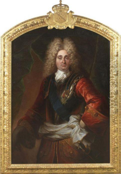 Portrait De Louis Alexandre De Bourbon, Comte De Toulouse Oil Painting - Alexis Simon Belle