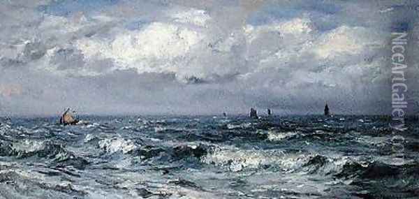 Squally Weather South Coast Oil Painting - Henry Moore