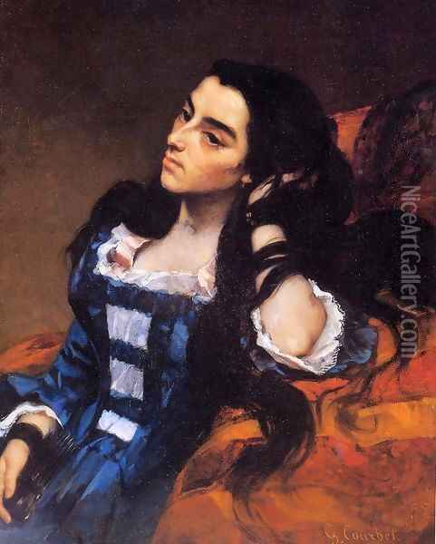 Portrait of a Spanish Lady 1855 Oil Painting - Gustave Courbet