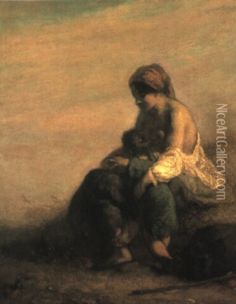 The Wanderers Oil Painting - Jean-Francois Millet