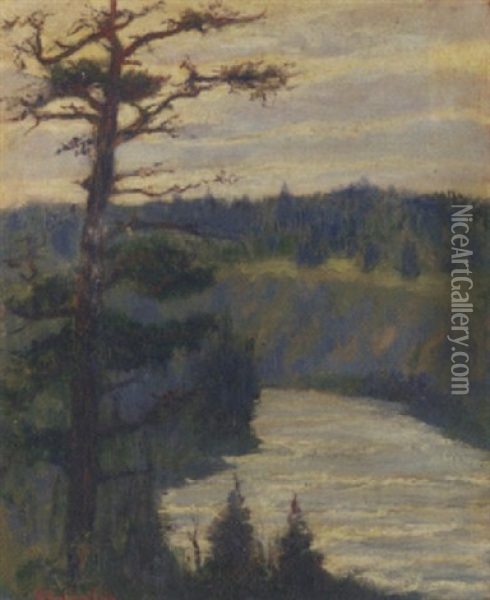 Colorado River Oil Painting - Carl August Breitenstein